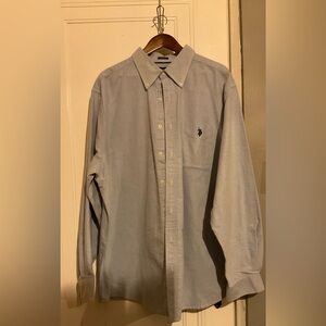 U.S. POLO ASSN 2XLT STRETCH BLUE SHIRT.